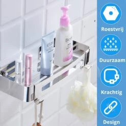 BrandtBergkamp RVS Doucherek 2 Laags – Zonder Boren – Doucherekje Hangend – Badkamerrek Zilver 16 BrandtBergkamp RVS Doucherek 2 Laags – Zonder Boren – Doucherekje Hangend – Badkamerrek Zilver -Badkamerproducten Winkel 1200x1200 1650