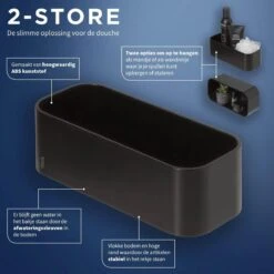 Tiger 2-Store - Wandrekje / Douchemandje - 25 Cm - Zwart -Badkamerproducten Winkel 1200x1200 1664