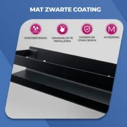 Roegaarden Doucherek Zonder Boren - Doucherekjes - Hangend - Zwart RVS - 23 CM -Badkamerproducten Winkel 1200x1200 1681