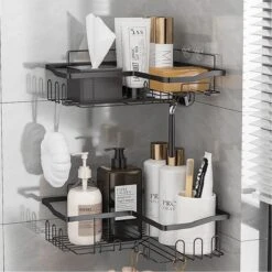 STRICX Doucherekhoek 2 Laags Zwart - Zonder Boren - Zelfklevend Doucherek - Doucherek - Doucherek Voor Badkamer/ Keuken - Doucherek Met Plakstrip - Keukenrek Met Plakstrip - Badrek Douche – Doucherek Hoekvorm - Badkamerrek Douchemandje 20 STRICX Doucherekhoek 2 Laags Zwart - Zonder Boren - Zelfklevend Doucherek - Doucherek - Doucherek Voor Badkamer/ Keuken - Doucherek Met Plakstrip - Keukenrek Met Plakstrip - Badrek Douche – Doucherek Hoekvorm - Badkamerrek Douchemandje -Badkamerproducten Winkel 1200x1200 1687