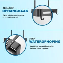 WITTS Doucherek - 2 Laags - Doucherek Zonder Boren - Doucherek Hangend - Doucherekje – Roestvrijj -Badkamerproducten Winkel 1200x1200 1690