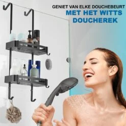 WITTS Doucherek - 2 Laags - Doucherek Zonder Boren - Doucherek Hangend - Doucherekje – Roestvrijj -Badkamerproducten Winkel 1200x1200 1692