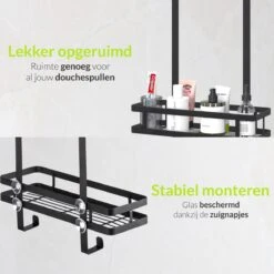 Doucherek Aan Douchewand - Zwart - Doucherekje Hangend - Zonder Boren -Badkamerproducten Winkel 1200x1200 1696