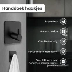 Dubbele Doucherek Zwart Zonder Boren – Sterke Lijmbasis - Badkamer Rek – Hoek – Doucherekjes – Incl. Schroeven – Incl. 2 Haken -Badkamerproducten Winkel 1200x1200 1716