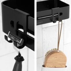 Doucherekje Van Sanicraft® - Doucherekje Zonder Boren - Geschikt Voor Elk Type Muur - Hangend - Roestvrij - 2 Stuks - Zwart -Badkamerproducten Winkel 1200x1200 1722