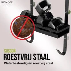 Bonoff Doucherek Zwart – 2 Laags - Doucherek Zonder Boren - Zwart – Doucherek Hangend - Badkamerrek –RVS – Badkamer Accessoires – Stijlvol 21 Bonoff Doucherek Zwart – 2 Laags - Doucherek Zonder Boren - Zwart – Doucherek Hangend - Badkamerrek –RVS – Badkamer Accessoires – Stijlvol -Badkamerproducten Winkel 1200x1200 1740