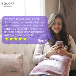 Bonoff Doucherek Zwart – 2 Laags - Doucherek Zonder Boren - Zwart – Doucherek Hangend - Badkamerrek –RVS – Badkamer Accessoires – Stijlvol 23 Bonoff Doucherek Zwart – 2 Laags - Doucherek Zonder Boren - Zwart – Doucherek Hangend - Badkamerrek –RVS – Badkamer Accessoires – Stijlvol -Badkamerproducten Winkel 1200x1200 1742