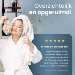 Merkloos Doucherek Zonder Boren Zwart - 30 Dagen Uitproberen -Doucherek Hangend - Badkamer Accessoires - RVS - 2 Laags -Badkamerproducten Winkel 1200x1200 1761