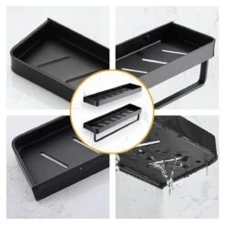 Merkloos Doucherek Zonder Boren 2x 30 Cm – Doucherek – Doucherek Hangend – Badkamerrek – Zonder Boren – IP68 Waterdicht – 4KG Draagkracht – Zwart RVS -Badkamerproducten Winkel 1200x1200 1763