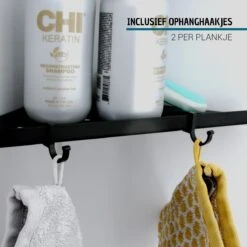 Vannons - Doucherek - Doucherek Hangend - Doucheplankje - Metaal - Set Van 2 - Zwart -Badkamerproducten Winkel 1200x1200 1776