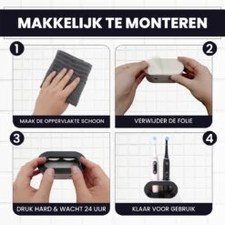 Lenga Tandenborstelhouder - Elektrische Tandenborstel Houder - Dubbele Tandenborstel Houder - Tandenborstel Houder Zwart -Badkamerproducten Winkel 1200x1200 1851