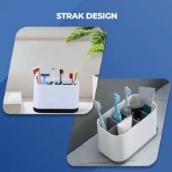 Roegaarden Tandenborstelhouder – Badkamer Organizer – 6 Sorteervakken - Met Lekbak -Wit -Badkamerproducten Winkel 1200x1200 1869