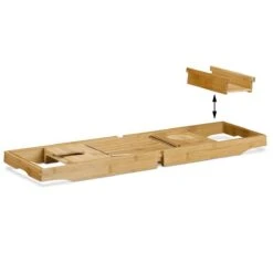 IVOL Badplank Bamboe - Badplank Hout Met Badrek Houders - Uitschuifbaar - 75 Tot 110 Cm -Badkamerproducten Winkel 1200x1200 1885