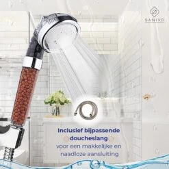 Waterbesparende Douchekop Ionische Douchekop Incl. Doucheslang - Douchefilter - Waterfilter - Handdouche - Met Mineraalstenen - Douchekop Met Slang – Transparant – Incl. Doucheslang -Badkamerproducten Winkel 1200x1200 189