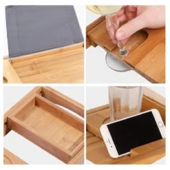 LifeGoods Badplank - Uitschuifbaar - Voor In Bad - 74.5 Tot 108.5 Cm - Met Houder - Hout -Badkamerproducten Winkel 1200x1200 1891