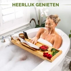 Krexs - Badplank – Badbrug - Badplank Voor In Bad – Badrekje - Badtafel - Badkuip Plank - Bamboe Badplank -Badkamerproducten Winkel 1200x1200 1894