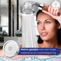 Waterbesparende Douchekop Ionische Douchekop Incl. Doucheslang - Douchefilter - Waterfilter - Handdouche - Met Mineraalstenen - Douchekop Met Slang – Transparant – Incl. Doucheslang -Badkamerproducten Winkel 1200x1200 191