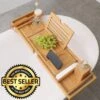 Merkloos Decopatent® Luxe Badplank - Badrekje - Uitschuifbaar 75 Tot 110 Cm - Boekenhouder - Tablethouder - Bamboe Hout Badplankje - Badrek -Badkamerproducten Winkel 1200x1200 1914