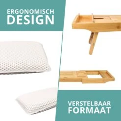 Regno Badplank Voor In Bad - Met Badkussen - Uitschuifbaar En Waterbestendig Badrek - IPad En Glashouder -Badkamerproducten Winkel 1200x1200 1924