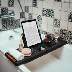 RelaxTub® Badplank - Badplank Voor In Bad - Badrek - Verstelbaar - Anti Slip - Badplank Zwart - Badplank Hout - Badrekje Inclusief Boekenhouder, Tablethouder & Spiegel 19 RelaxTub® Badplank - Badplank Voor In Bad - Badrek - Verstelbaar - Anti Slip - Badplank Zwart - Badplank Hout - Badrekje Inclusief Boekenhouder, Tablethouder & Spiegel -Badkamerproducten Winkel 1200x1200 1931