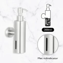 VDN Stainless Zeeppompje - Zeepdispenser Wandmontage - Zilver - Hangend - RVS -Badkamerproducten Winkel 1200x1200 1965