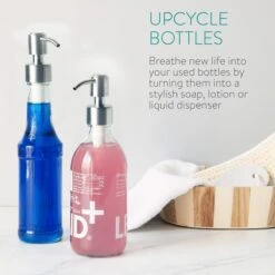 Navaris Roestvrijstalen Zeepdispenserkop Set X2 - Opschroefbare Pompkop Voor Flessen - 22-24 Mm Mondstuk Voor Vloeistof, Lotion - Zilverkleurig -Badkamerproducten Winkel 1200x1200 1971