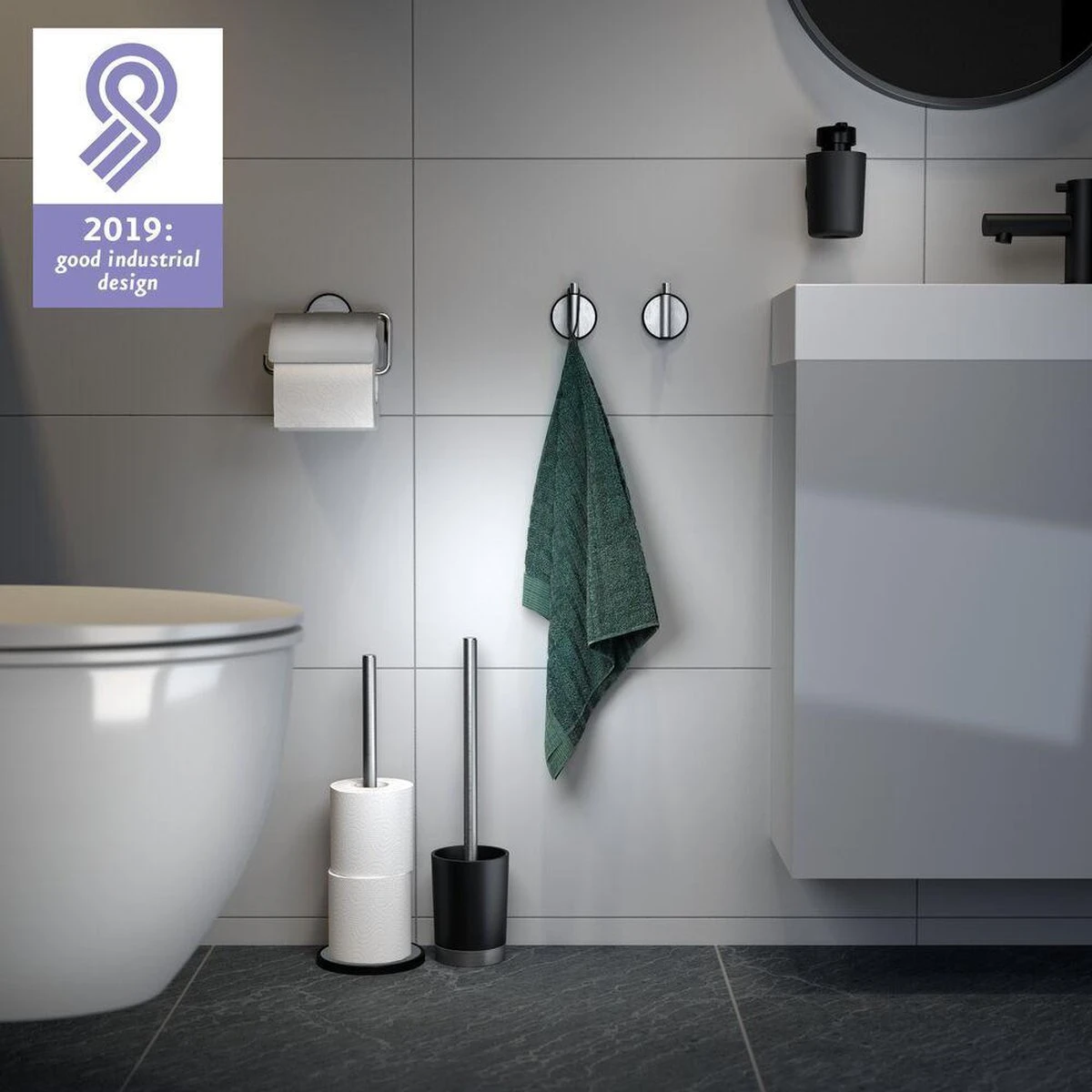 Tiger Tune - Zeepdispenser - RVS Geborsteld / Zwart 6 Tiger Tune - Zeepdispenser - RVS Geborsteld / Zwart - Afbeelding 4