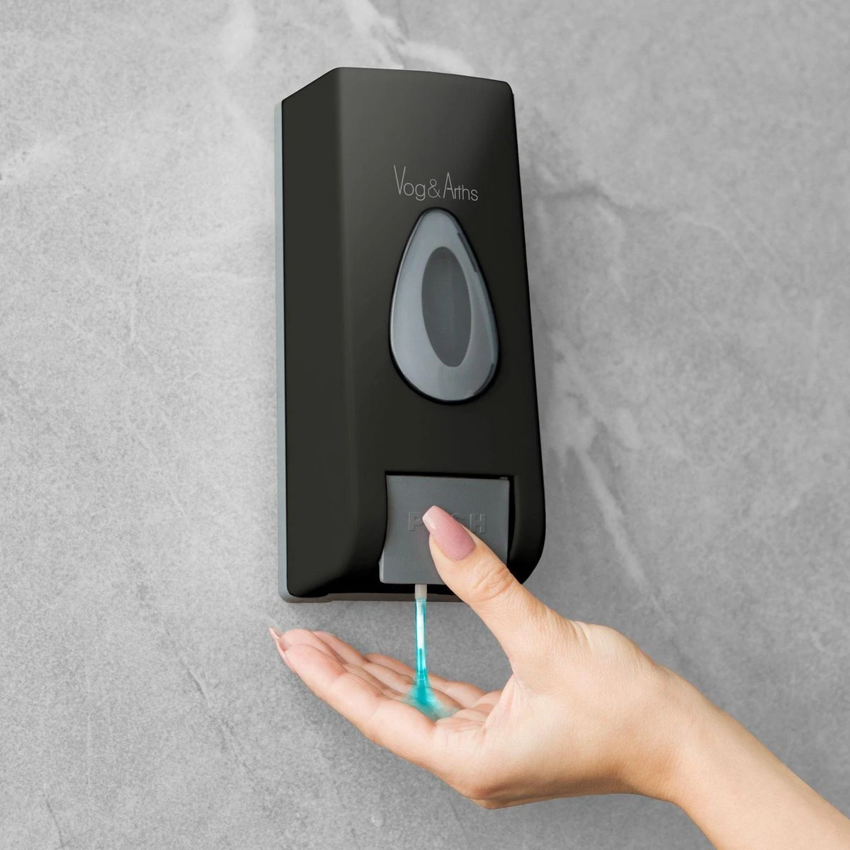 Vog&Arths - Zeepdispenser Wandmontage - Hangend Zeeppompje Muur - Zwart - Mechanische Zeep Pomp - 350ML - Zonder Batterijen! 5 Vog&Arths - Zeepdispenser Wandmontage - Hangend Zeeppompje Muur - Zwart - Mechanische Zeep Pomp - 350ML - Zonder Batterijen! - Afbeelding 3