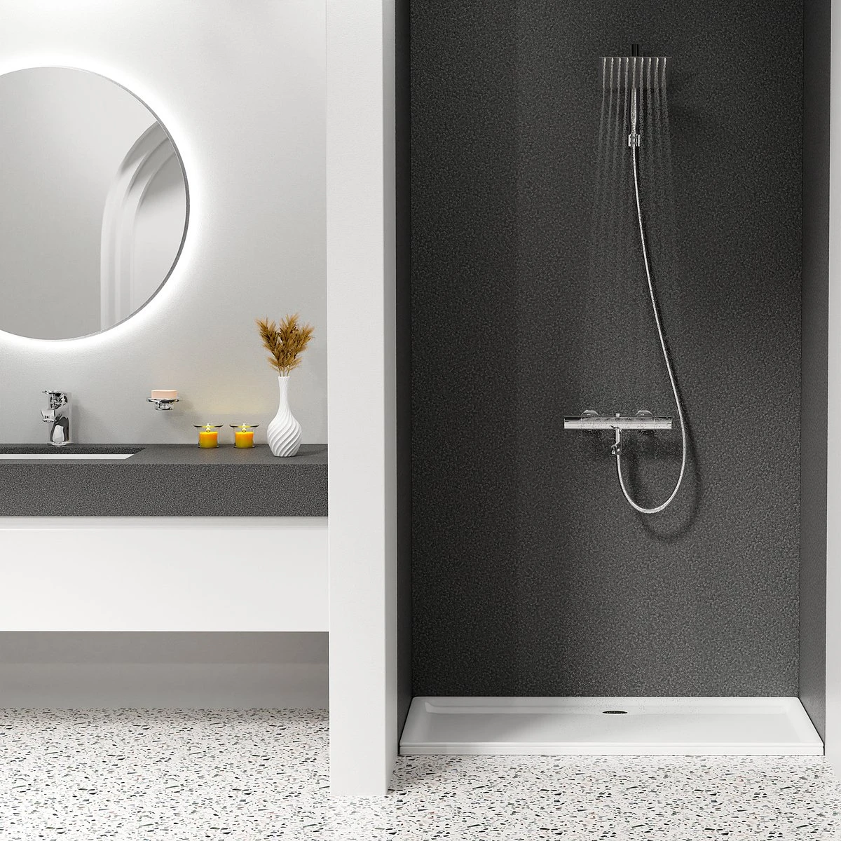 Regendouchekop Deluxe - ø 28CM - Douchekop Met Doucheslang En Douchekophouder - RVS 7 Regendouchekop Deluxe - ø 28CM - Douchekop Met Doucheslang En Douchekophouder - RVS - Afbeelding 5