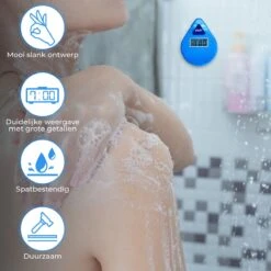Merkloos Douche Timer - Timer Douche - Water Besparend - Tijd Besparend - Showertimer - Douche Wekker - Douche Klok - Douche Timer Digitaal - Douchetimer 5 Minuten - Spatwaterdichte Timer -Badkamerproducten Winkel 1200x1200 2052