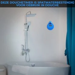 Merkloos Douche Timer - Timer Douche - Water Besparend - Tijd Besparend - Showertimer - Douche Wekker - Douche Klok - Douche Timer Digitaal - Douchetimer 5 Minuten - Spatwaterdichte Timer -Badkamerproducten Winkel 1200x1200 2053