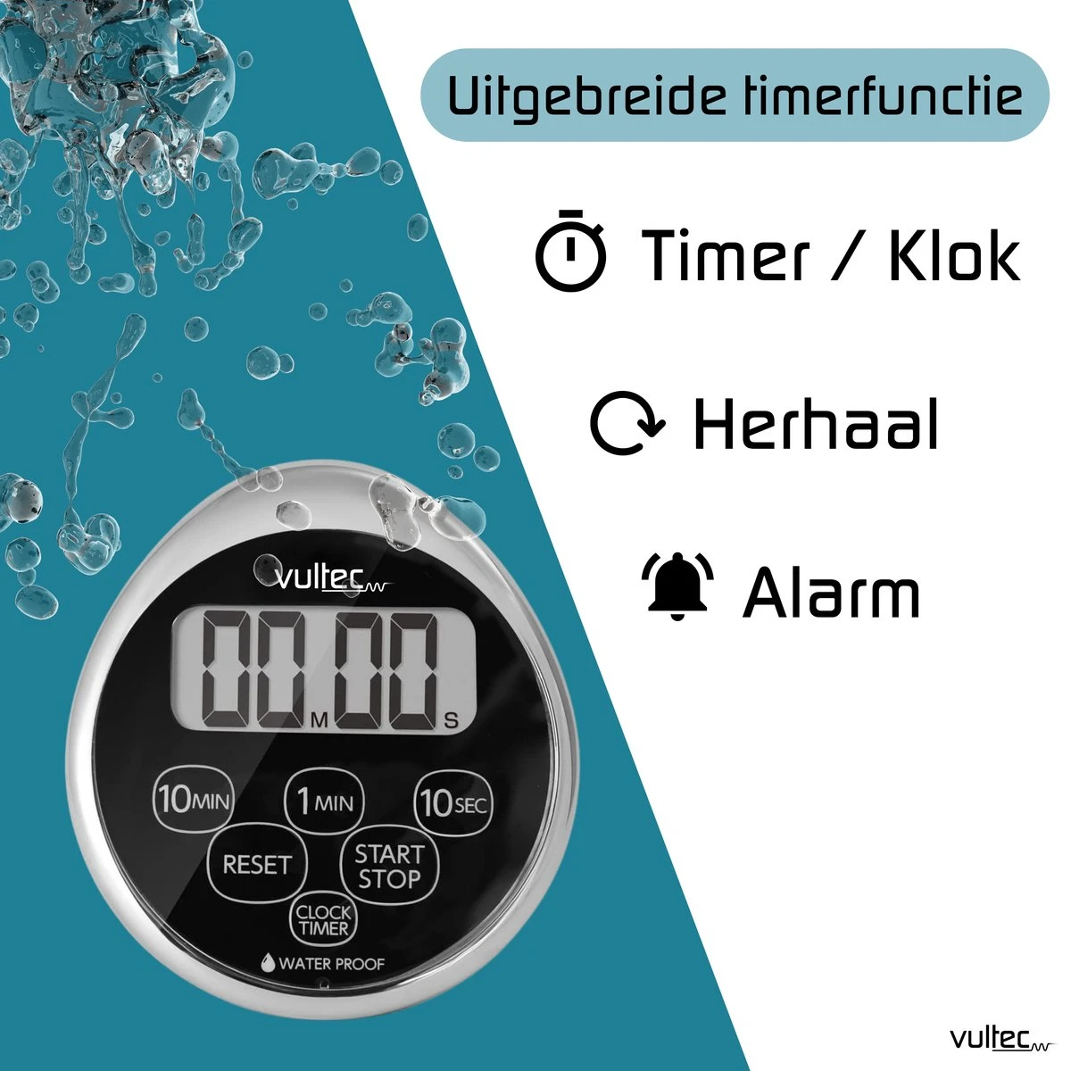 Douchetimer - Digitale Waterdichte Timer - Douche Klok - Showertimer - Digitaal - IPX7 6 Douchetimer - Digitale Waterdichte Timer - Douche Klok - Showertimer - Digitaal - IPX7 - Afbeelding 4