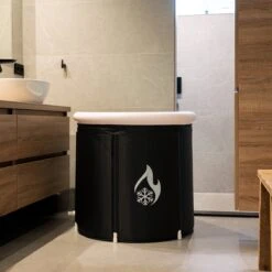 Opvouwbaar Zitbad Voor Volwassenen - Bath Bucket - Ijsbad - Inklapbaar Bad - Zwart - Opblaasbad - Inclusief Voetpomp - Inclusief Ingebouwd Zitkussen -Badkamerproducten Winkel 1200x1200 2086