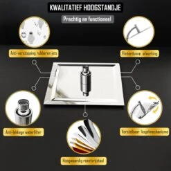 Regendouchekop Deluxe - ø 35CM - Douchekop Met Doucheslang En Douchekophouder - RVS -Badkamerproducten Winkel 1200x1200 210