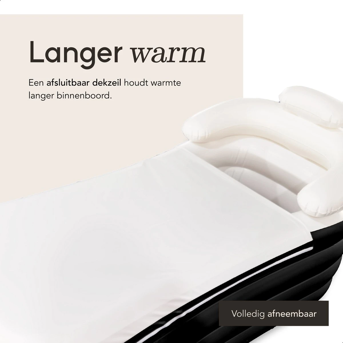 Airlie Opblaasbaar Ligbad Voor Volwassenen – Comfortabel - Opblaasbad - Zitbad - Badkuip – Bath Tub – Opvouwbaar Bad – Bath Bucket – Dubbel Hoofdkussen - Zwart - GRATIS Elektrische Pomp 8 Airlie Opblaasbaar Ligbad Voor Volwassenen – Comfortabel - Opblaasbad - Zitbad - Badkuip – Bath Tub – Opvouwbaar Bad – Bath Bucket – Dubbel Hoofdkussen - Zwart - GRATIS Elektrische Pomp - Afbeelding 6