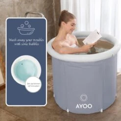 AYOO® Zitbad - Opblaasbaar Bad - Opvouwbaar Bad - Wim Hof Methode - Ijsbad - Badkuip - Zitbad Voor Volwassenen - Bathtub - Zitbaden - Bath Bucket - Inclusief Voetpomp - Grijs 15 AYOO® Zitbad - Opblaasbaar Bad - Opvouwbaar Bad - Wim Hof Methode - Ijsbad - Badkuip - Zitbad Voor Volwassenen - Bathtub - Zitbaden - Bath Bucket - Inclusief Voetpomp - Grijs -Badkamerproducten Winkel 1200x1200 2146