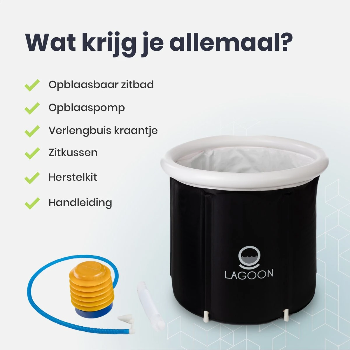 Lagoon® Opblaasbaar Zitbad Voor Volwassenen Bathbucket - Met Relaxing Giftset - Wim Hof Methode - Opvouwbaar & Inklapbaar Spa Bad - Bath Bucket - IJsbad - Opblaasbad - Dompelbad 10 Lagoon® Opblaasbaar Zitbad Voor Volwassenen Bathbucket - Met Relaxing Giftset - Wim Hof Methode - Opvouwbaar & Inklapbaar Spa Bad - Bath Bucket - IJsbad - Opblaasbad - Dompelbad - Afbeelding 8