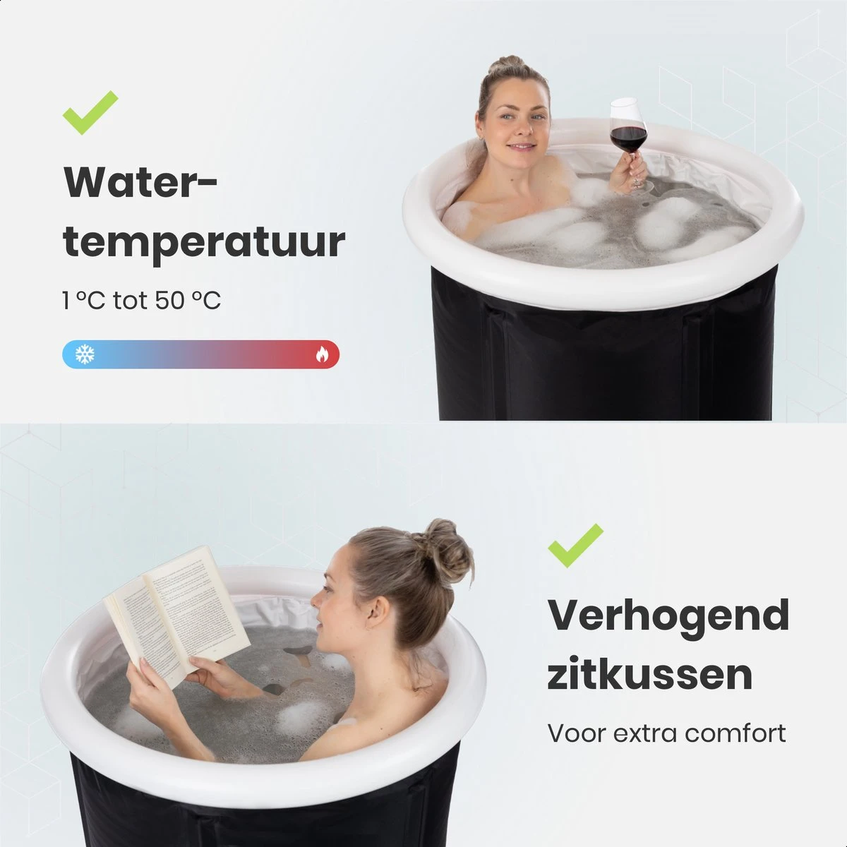 Lagoon® Opblaasbaar Zitbad Voor Volwassenen Bathbucket - Met Relaxing Giftset - Wim Hof Methode - Opvouwbaar & Inklapbaar Spa Bad - Bath Bucket - IJsbad - Opblaasbad - Dompelbad 11 Lagoon® Opblaasbaar Zitbad Voor Volwassenen Bathbucket - Met Relaxing Giftset - Wim Hof Methode - Opvouwbaar & Inklapbaar Spa Bad - Bath Bucket - IJsbad - Opblaasbad - Dompelbad - Afbeelding 9