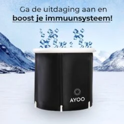 AYOO® Zitbad - Opblaasbaar Bad - Opvouwbaar Bad - IJsbad - Badkuip - Zitbad Voor Volwassenen - Bathtub - Zitbaden - Bath Bucket - Wim Hof Methode - Inclusief Voetpomp - Zwart -Badkamerproducten Winkel 1200x1200 2194