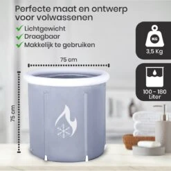 Zitbad Voor Volwassenen - Bath Bucket - Ijsbad - Ice Bath - Inklapbaar Bad - Wim Hof Methode - Opblaasbaarbad - Inclusief Voetpomp - Inclusief Ingebouwd Zitkussen - Grijs 15 Zitbad Voor Volwassenen - Bath Bucket - Ijsbad - Ice Bath - Inklapbaar Bad - Wim Hof Methode - Opblaasbaarbad - Inclusief Voetpomp - Inclusief Ingebouwd Zitkussen - Grijs -Badkamerproducten Winkel 1200x1200 2206