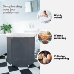 BETUB Zitbad Opvouwbare Badkuip Folding Bath Bathtub – Zit Zwembad – Ijsbad – Warm Bad – Ontspanning – Voor Onder De Douche – Tuin - Balkon Incl. Zitkussen -Badkamerproducten Winkel 1200x1200 2213