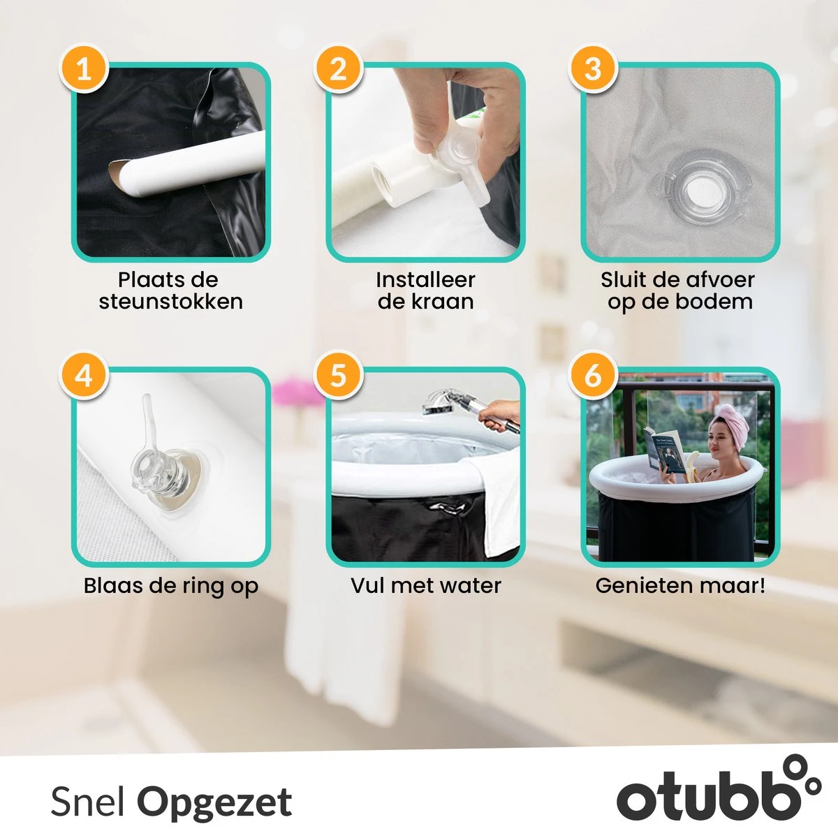 Zitbad | Opblaasbaar Zitbad Voor Volwassenen Van OTUBB | Ofuro | Opvouwbare Badkuip | Inklapbaar | Rond | IJsbad | Zwart | Bath Bucket 4 Zitbad | Opblaasbaar Zitbad Voor Volwassenen Van OTUBB | Ofuro | Opvouwbare Badkuip | Inklapbaar | Rond | IJsbad | Zwart | Bath Bucket - Afbeelding 2