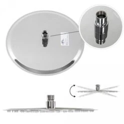 RVS Regendouche Douchekop - Rond Ø 30cm -Badkamerproducten Winkel 1200x1200 223