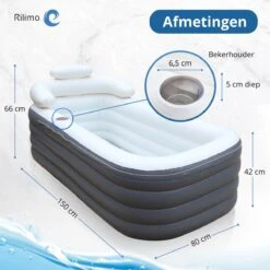 Opblaasbaar Bad Ligbad Zitbad Volwassenen - Ijsbad Badkuip Opblaasbad - Opvouwbaar Bad Opblaas Bad Antraciet -Badkamerproducten Winkel 1200x1200 2240
