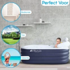 HBKS Lifestyle Bad – Opblaasbaar Ligbad – Bath Bucket – Zitbad Voor Volwassenen - Ijsbad Wim Hof Methode - Badkuip – Ice Bath – Blauw -Badkamerproducten Winkel 1200x1200 2244