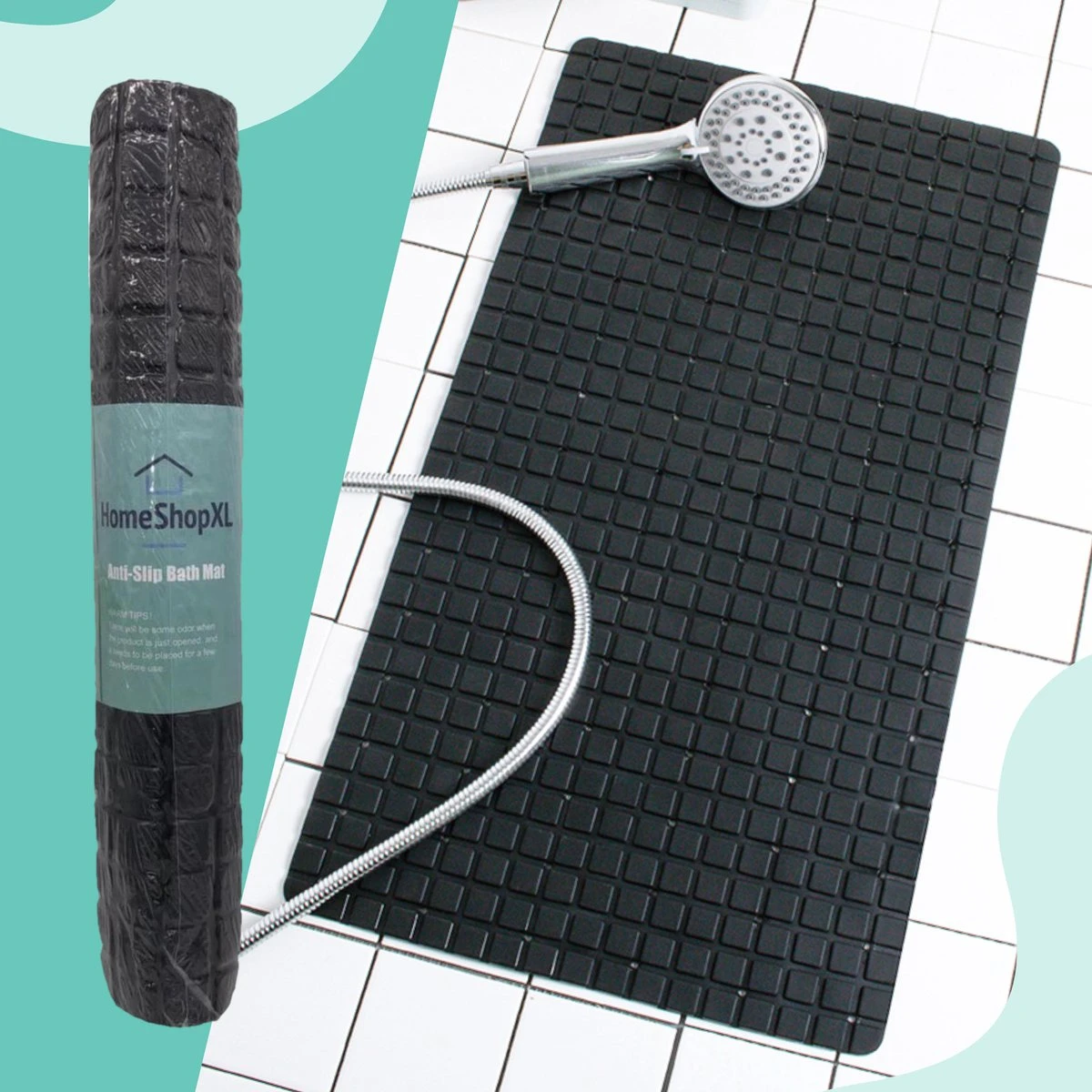 The Original - Douchemat Antislip - Zwart - 70x40cm - Antislipmat Badmat Voor Bad & Douche - Anti Slip Mat Met Zuignappen 7 The Original - Douchemat Antislip - Zwart - 70x40cm - Antislipmat Badmat Voor Bad & Douche - Anti Slip Mat Met Zuignappen - Afbeelding 5