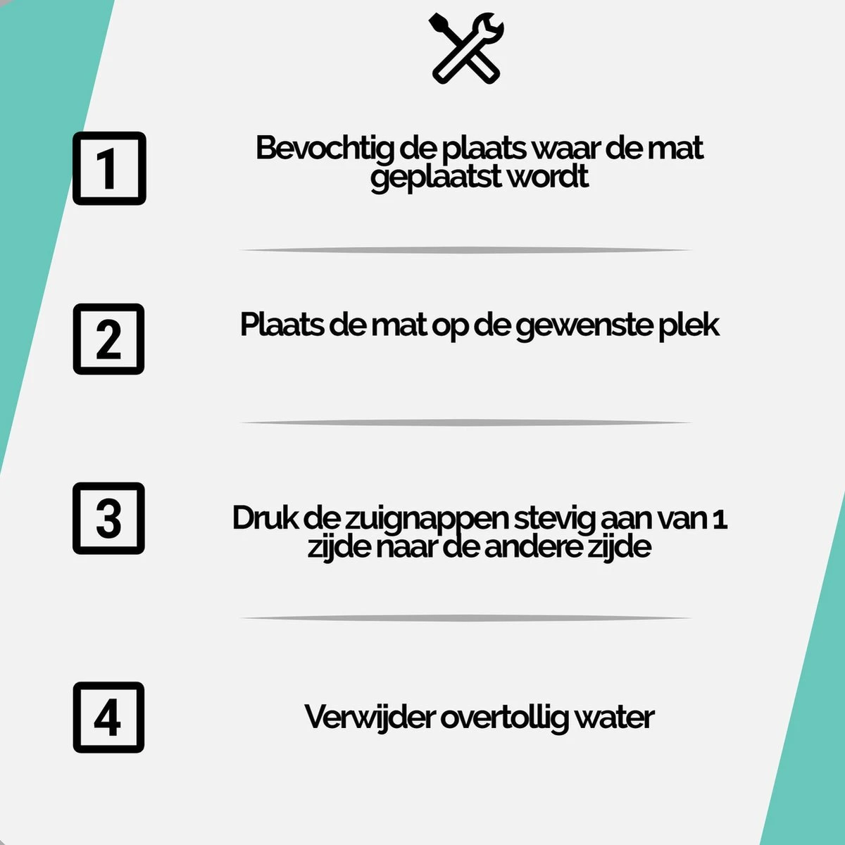 The Original - Douchemat Antislip - Zwart - 70x40cm - Antislipmat Badmat Voor Bad & Douche - Anti Slip Mat Met Zuignappen 12 The Original - Douchemat Antislip - Zwart - 70x40cm - Antislipmat Badmat Voor Bad & Douche - Anti Slip Mat Met Zuignappen - Afbeelding 10