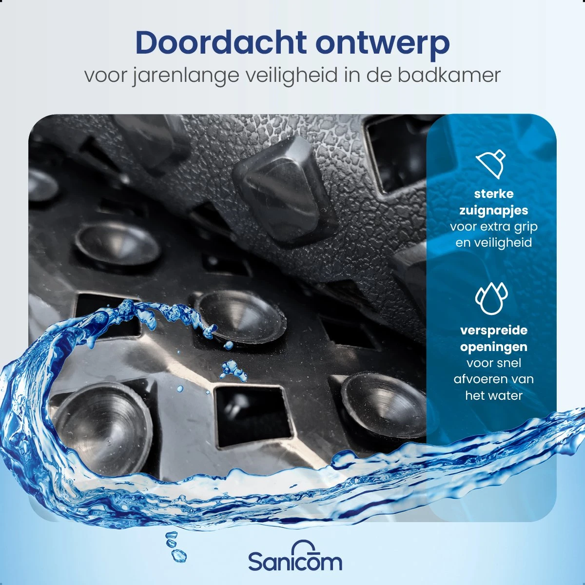 Merkloos Badmat Antislip - Douchemat - Antislipmat Bad - Antislipmat Douche - Schimmelbestendig - Met Zuignappen - Wasbaar - Zwart 10 Merkloos Badmat Antislip - Douchemat - Antislipmat Bad - Antislipmat Douche - Schimmelbestendig - Met Zuignappen - Wasbaar - Zwart - Afbeelding 8