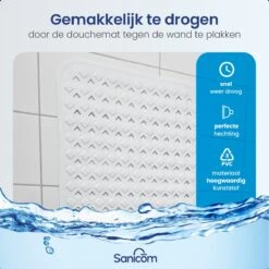 Merkloos Badmat Antislip - Douchemat - Antislipmat Bad - Antislipmat Douche - Schimmelbestendig - Met Zuignappen - Wasbaar - Wit -Badkamerproducten Winkel 1200x1200 2373