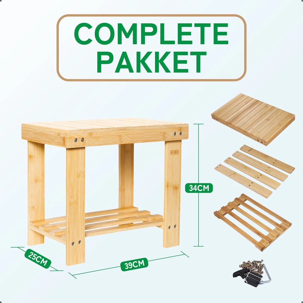 Bamboe Design Douchekruk - Opstapkrukje - Kruk Bamboe - Opstapje - Plantenstandaard 7 Bamboe Design Douchekruk - Opstapkrukje - Kruk Bamboe - Opstapje - Plantenstandaard - Afbeelding 5